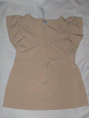 OH! MAMMA womens MATERNITY polka dots BLOUSE shirt SIZE L